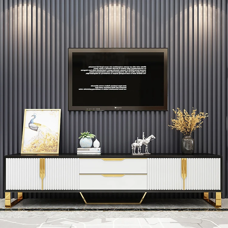 Elegant Design Light Luxury TV Cabinet Modern TV Stand Showcase with drawer