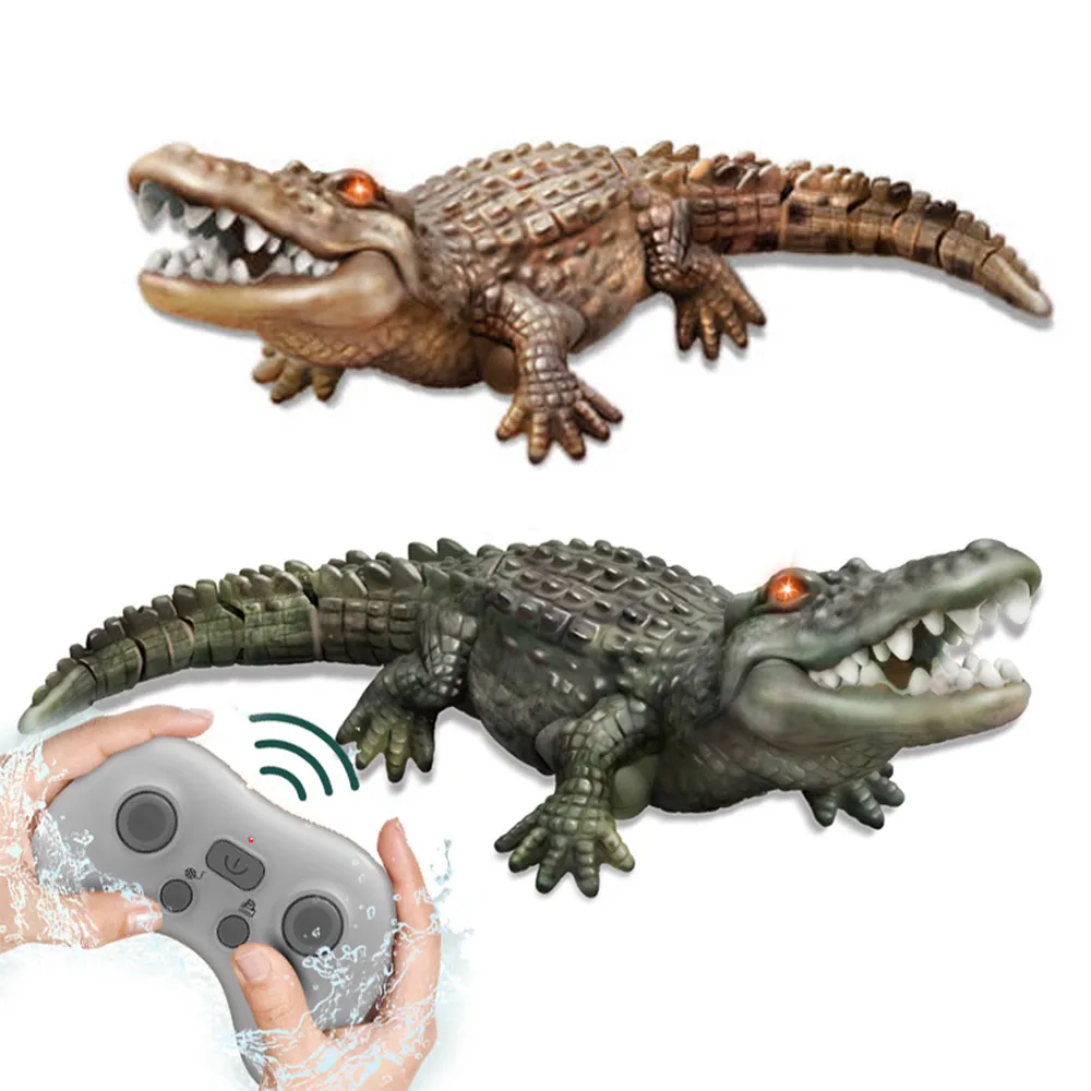Детский плавательный бассейн Электрический RC игрушки дивотных 2 4G водонепроницаемый моделирование крокодил скоростной катер игрушка для детей