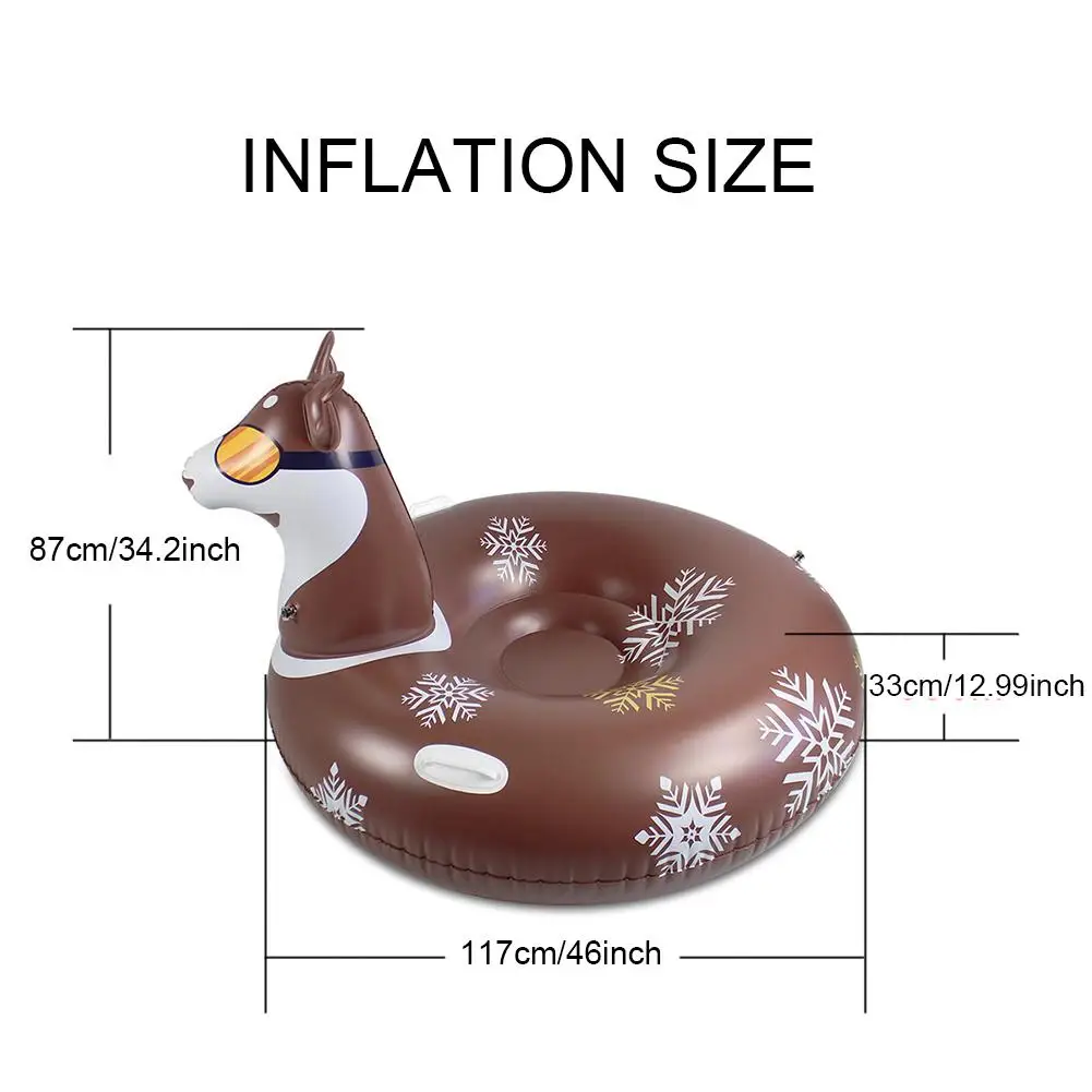 
2 in 1 multifunctional Inflatable Snow Tube with Handle Multi-functional Environmental Friendly Cold-resistant Inflatable Snow S 