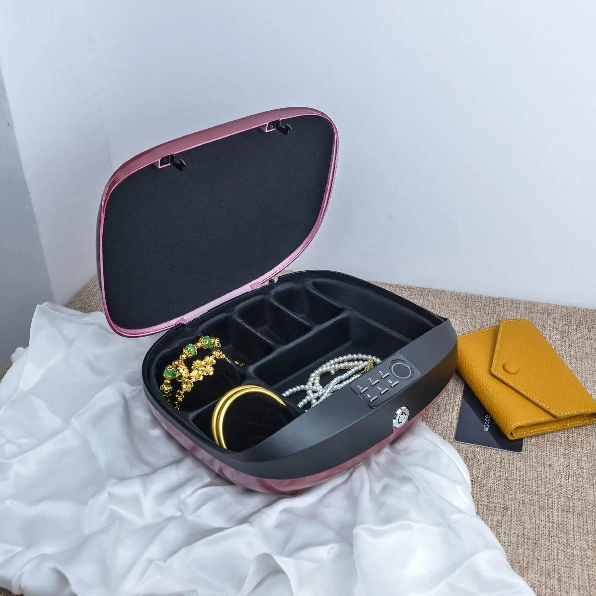 Luxury Jewelry Boxes Fingerprint Factory new arrival Portable Box Watch and Jewelry For Women