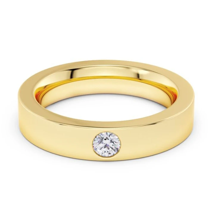 Gold Vermeil Diamond Zircon Band Ring For Women Jewelry  925 Sterling Silver