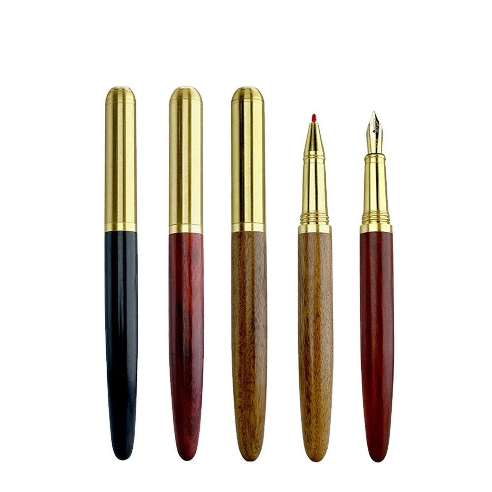 SEAPEN Laser engraving LOGO Mahogany/Brass wood/Rosewood/Ebony/Camwood/Sandalwood Fountain pen can Customized Logo and Rod