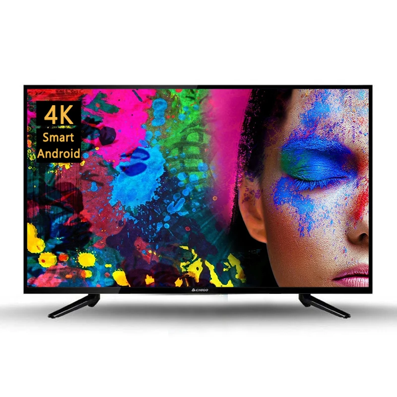 Custom Languages Television 4K Smart Tv 55 Inch Flat Screen Smart Tv