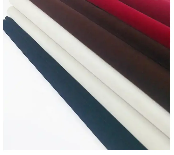 High textile durable 100% nylon flock velour black velvet upholstery fabric for jewelry display and use for widely