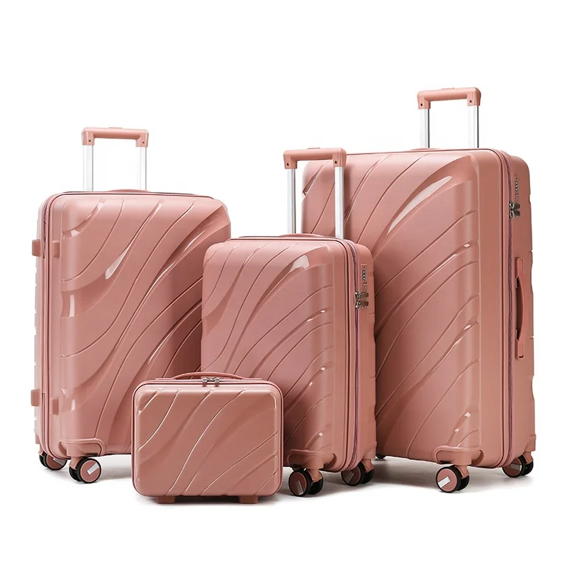 Factory Wholesale PP Valise Travel Bags Custom Travelling Trolley Suitcases Set Carry-On Luggage