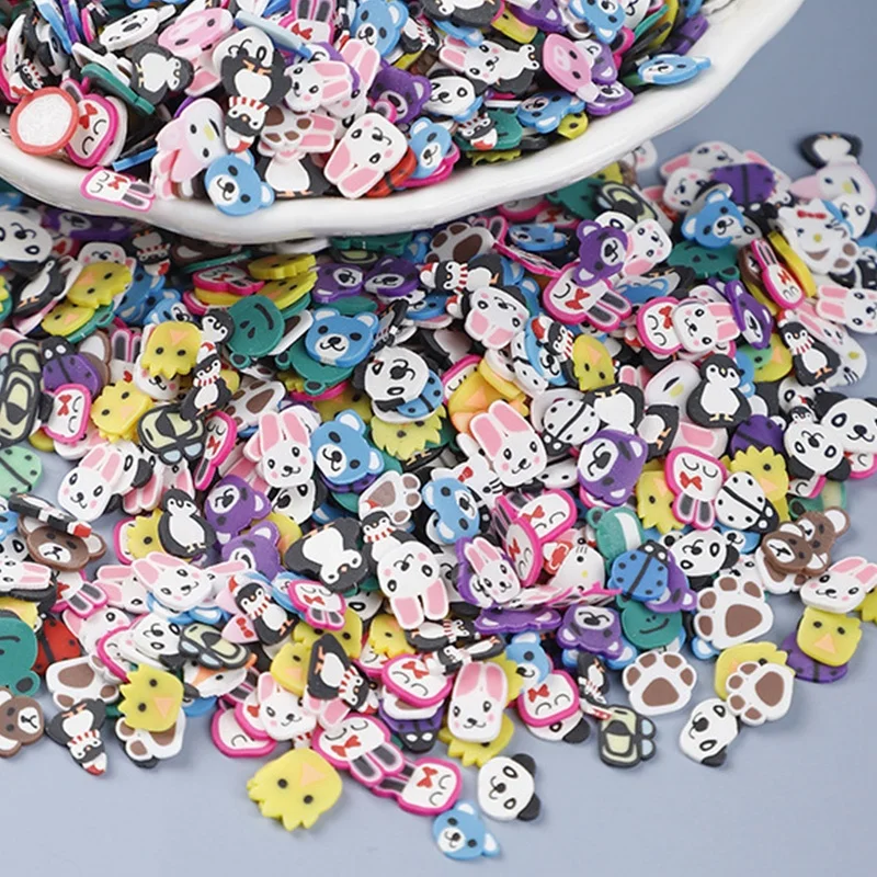 Мягкие объемные ломтики головы животных, разбрызгиватели из полимерной глины для украшения ногтей, скрапбукинг, аксессуары для телефона, торта