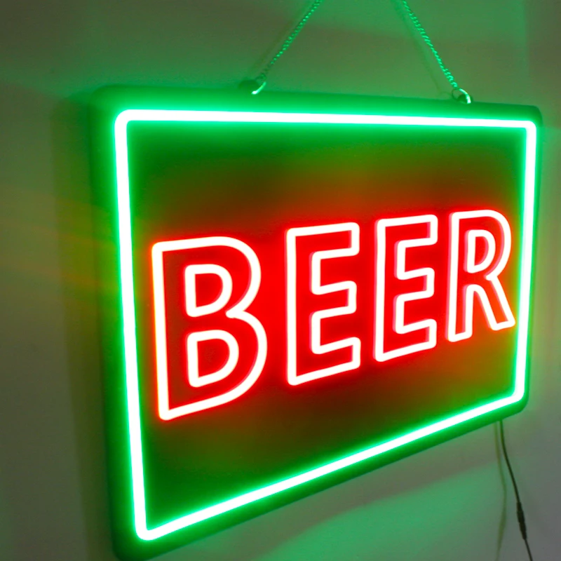 Advertising Hanging Beer Bar 12V 24V Silicon Neon Beer Signs Used Acrylic Neon Bar Signs For Sale Made Custom