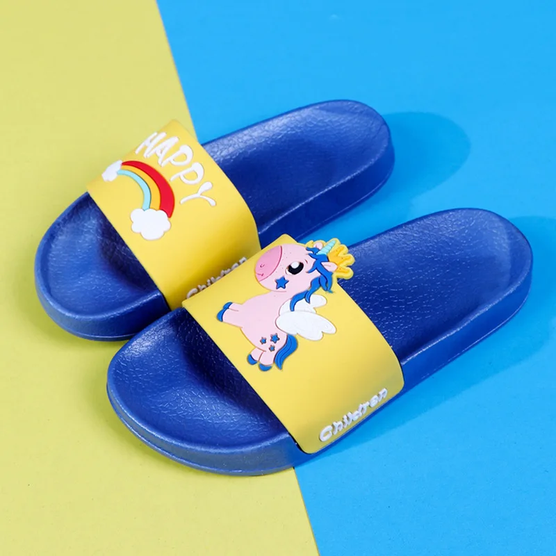 
Manufacturer Supply Summer Outdoor Beach Bathroom Cute Cartoon Pvc Non-slip Kid Slippers 