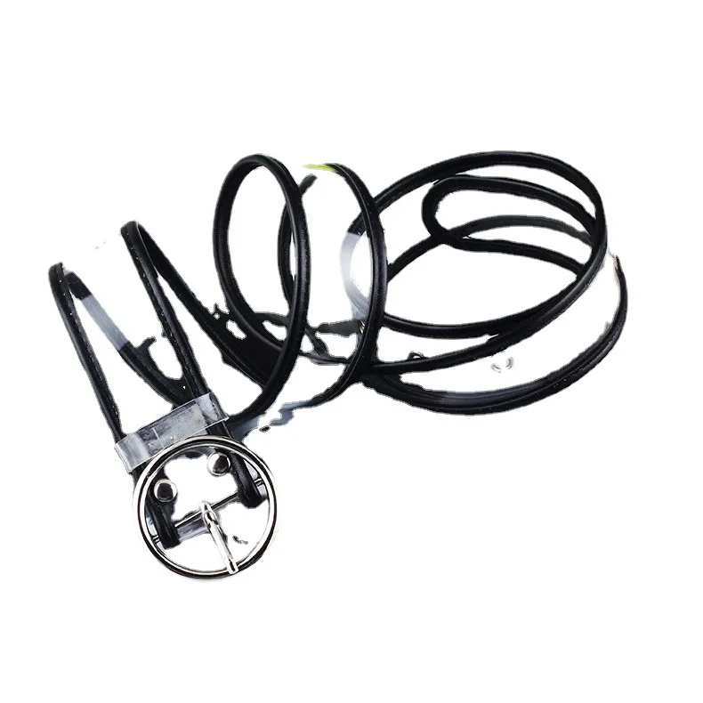 high quality 3.3cm width clear transparent 3 colors binding 3 shapes buckle heart square and round PVC belt