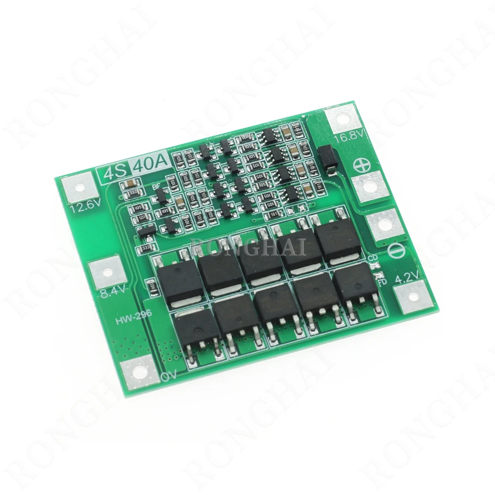 4S 40A Li-ion Lithium Battery Charger Protection Board 4S 14.8V 16.8V 40A 18650 Lithium Battery Enhance BMS Charger Board