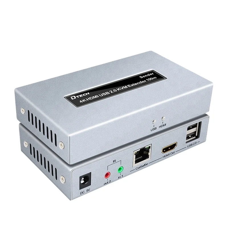 Дальние расстояния с ИК возврата HD 4k 30 Гц kvm USB HDMI удлинитель для RJ45