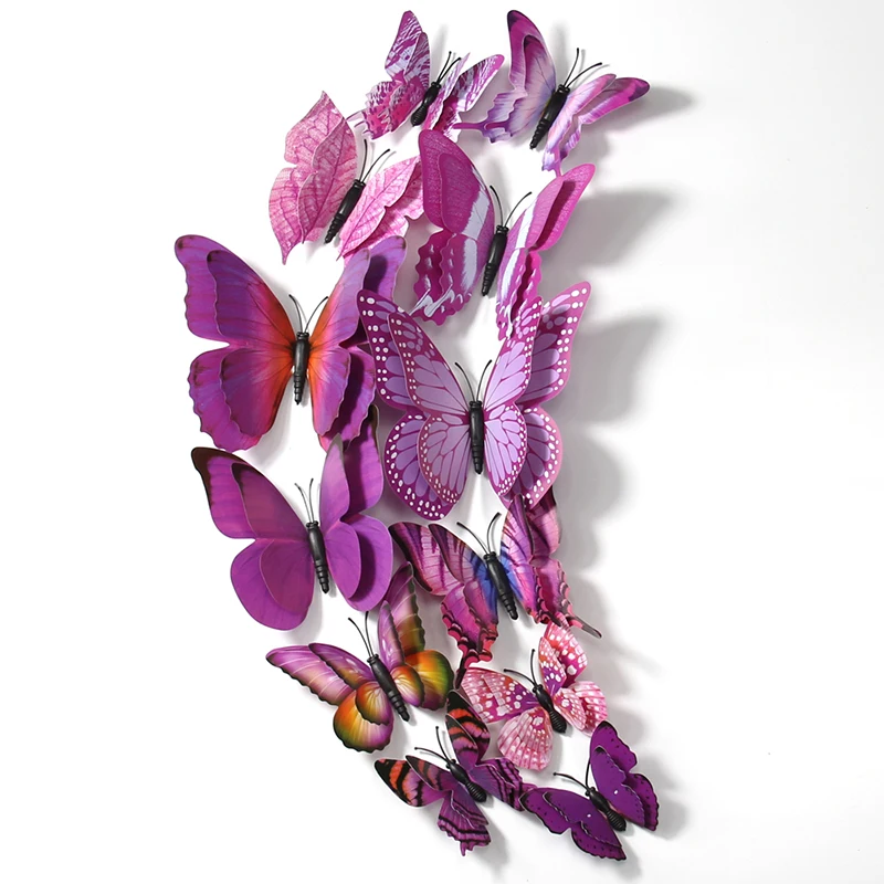 Stereo Simulation Double-layer Butterfly Furniture Decoration 3d Wall Stickers Home Decoration