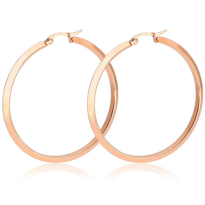2022 Stainless Steel Polishing Blank Big Hoop Earrings for Women Jewelry