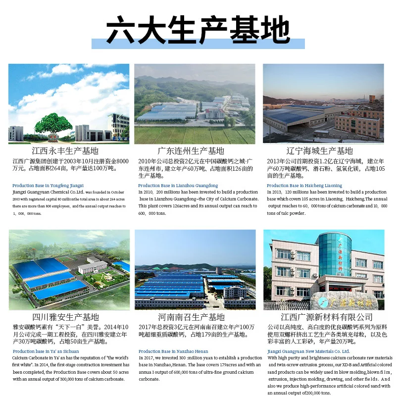 Nano acicular wollastonite GY6000 factory spot large favorably direct supply Guangyuan chemical ultra-fine wollastonite powder