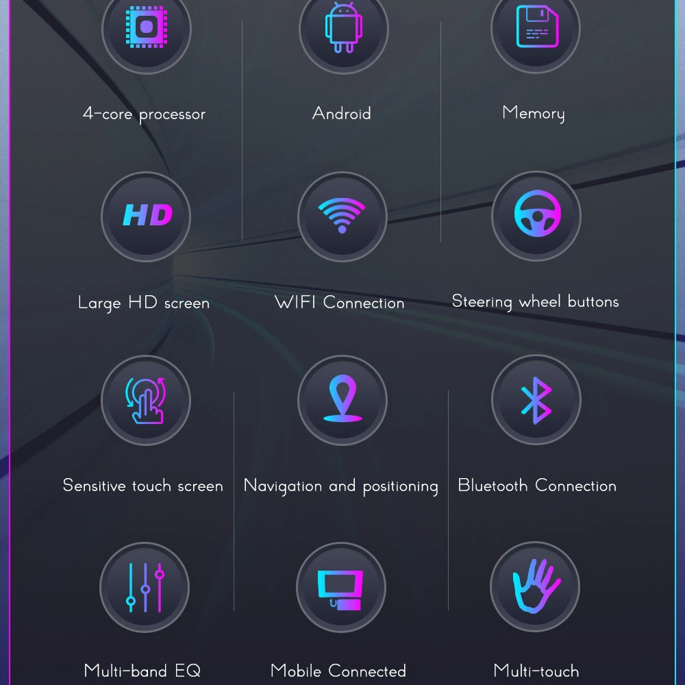 Factory Wholesale Car Accessories Single Din Dvd Car Stereo Electronics Audio Tv Android 10 Inch Car Lcd Monitor 16g