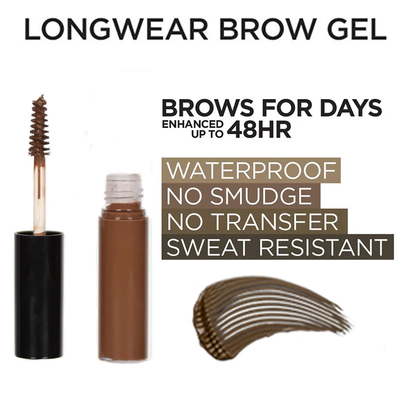 Eyebrow Gel Tint Stamp Private Label Waterproof brow gel eyebrow tint dark brown dye enhancer eyebrow gel With brush