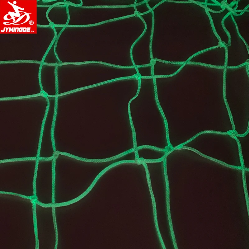 Glow in the dark polyester light up customized size football mini soccer goal net for kids adults