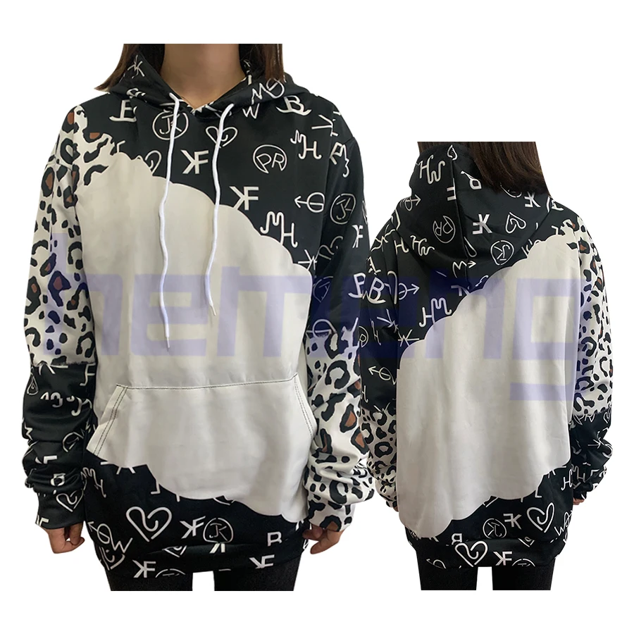 USA Shipping Custom Blank ODM Tie Dye Faux Bleached Pullover Sublimation Hoodies&SweatShirts For Men And Women
