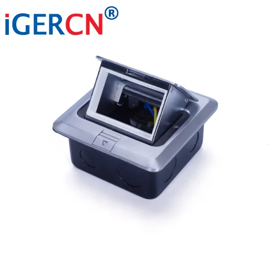 Europe style Fast and soft pop-up  floor socket outlet box with EU socket/Stainless steel socket