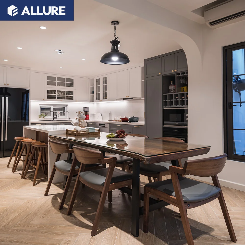 Allure autocad navy blue modern custom house kitchen furniture kitchen cabinet exporters