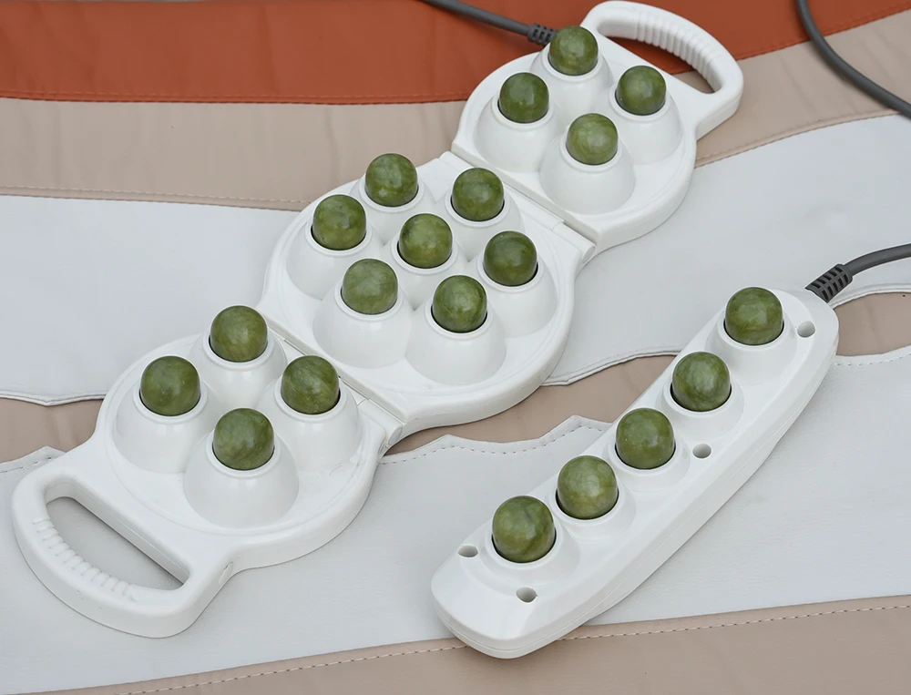 Korea thermal therapy jade roller massager table infrared electric heating automatic stone chiropractic medical massage bed