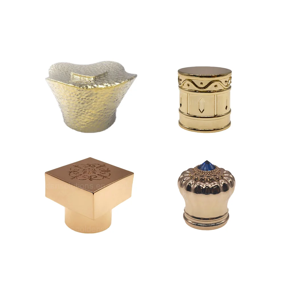 13mm 15mm fea15 rose gold metal custom perfume bottle cap cover design