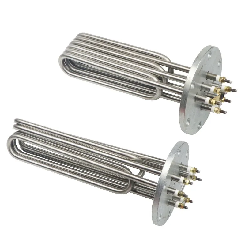 230V 380V 1000W 1500W 2000W 2500W Electric Water Immersion Tube Heater Element with Flat Flange