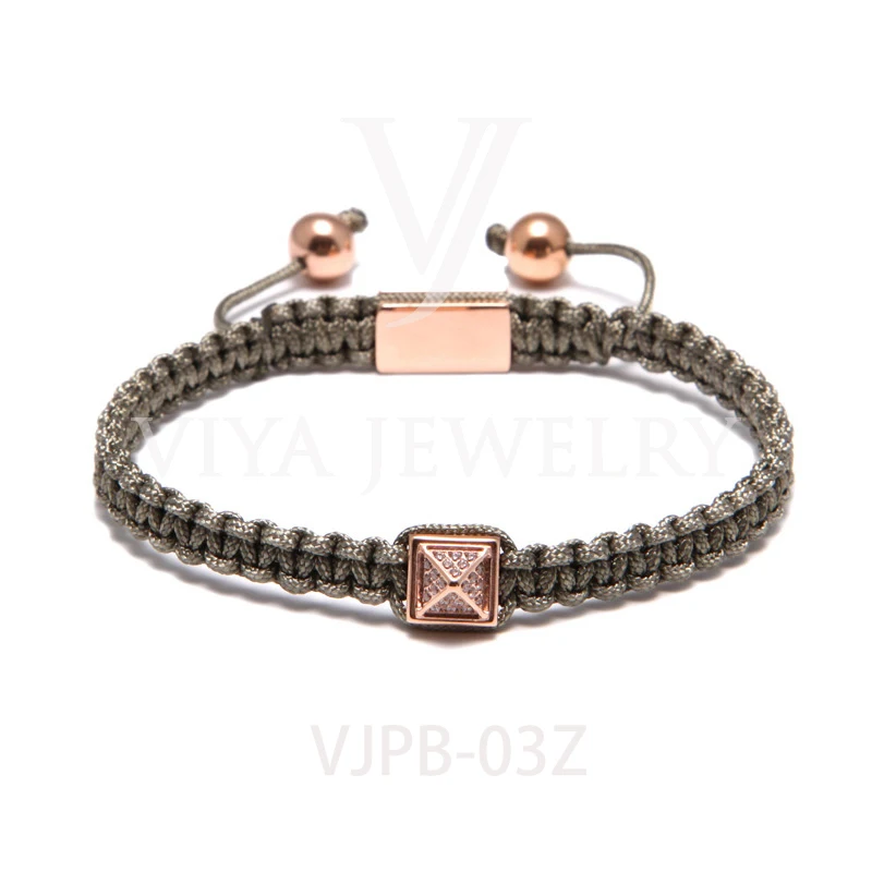 
Luxury gold men bracelet stainless steel beads bracelet macrame red rope bracelet 