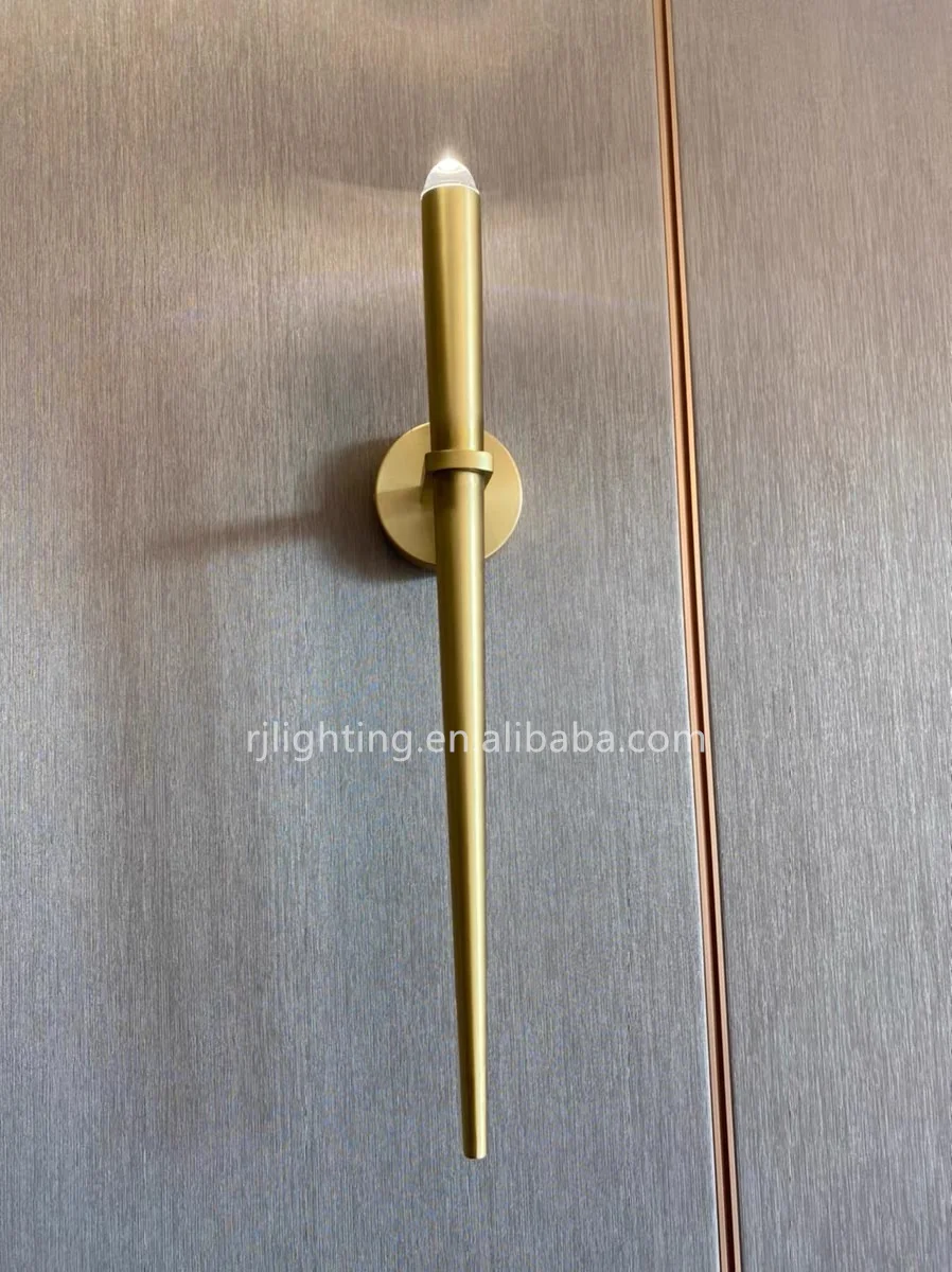 modern style bedside hotel corridor mirror wall lamp soft white light restoration brass sconce