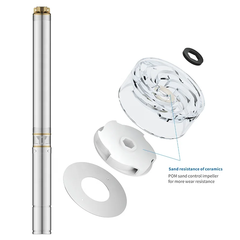 Moonpump 4SDM-6T из нержавеющей стали Электрический 1 5 дюймов 3 фазы 220 В л.с. глубина 200 м