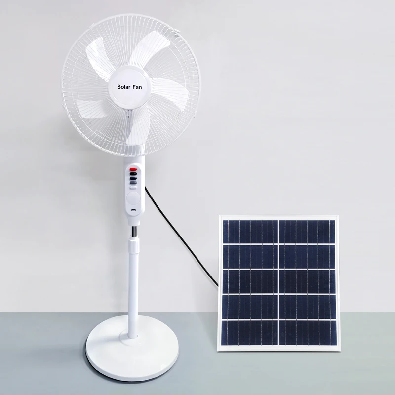 Solar electric fan 12 inch solar USB charging fan with battery life strong wind portable
