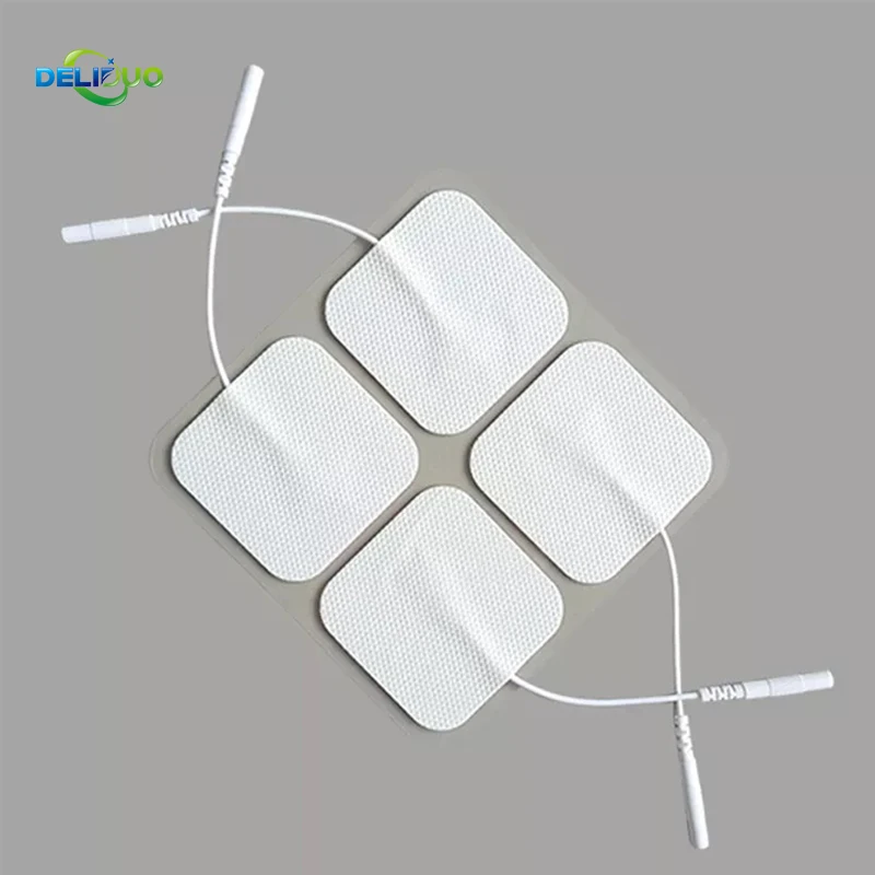 Custom Nonwoven Cloth Replacement Massage Self Adhesive Gel Electrode Self Adhesive Electrodes Tens Unit Pads