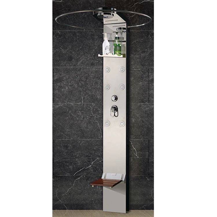 high Precision high load thermo square faucet shower column bathroom shower panel