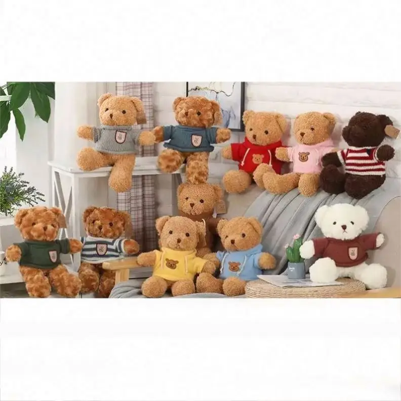 New Stuffed Animal Plush Soft Toy Custom Plush Teddy Bear Design Your Own Plush Toy Teddy Bear With T-Shirt