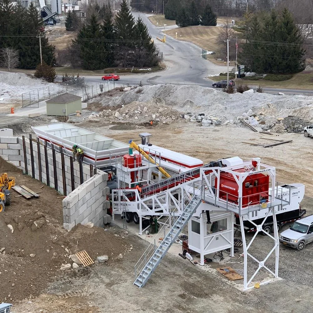 120 M3/h Mobile Concrete Plant Manufacturing Plant FREE of CHARGE, Included in THE Price TWIN SHAFT Mixer with Horizontal SILO