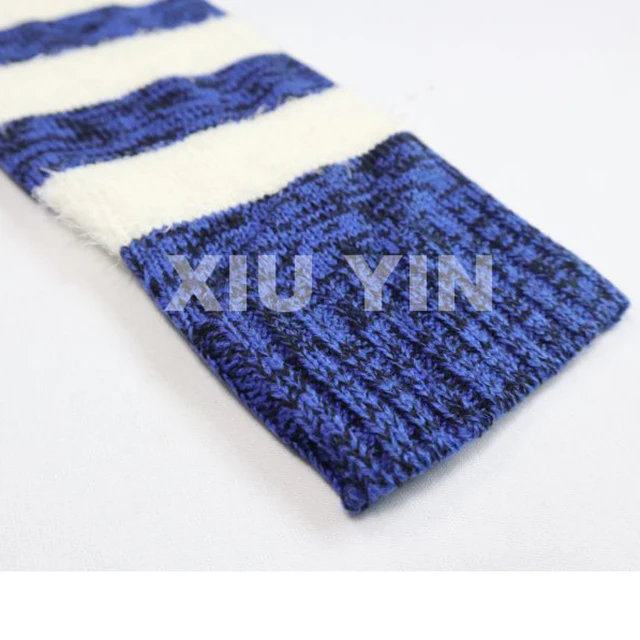 
Blue Ugly Christmas sweater with embroidered Snowman and Christmas tree cardigan with White pompoms 