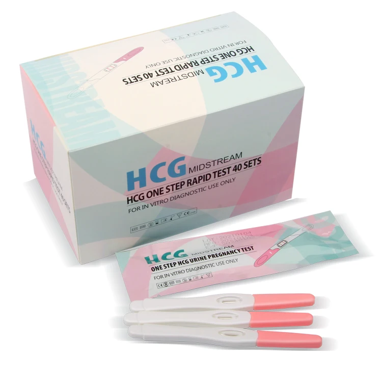 HCG Test Products Rapid Early Pregnancy Tests CE ISO Urine Hcg Midstream Pregnancy Test Pen Kit