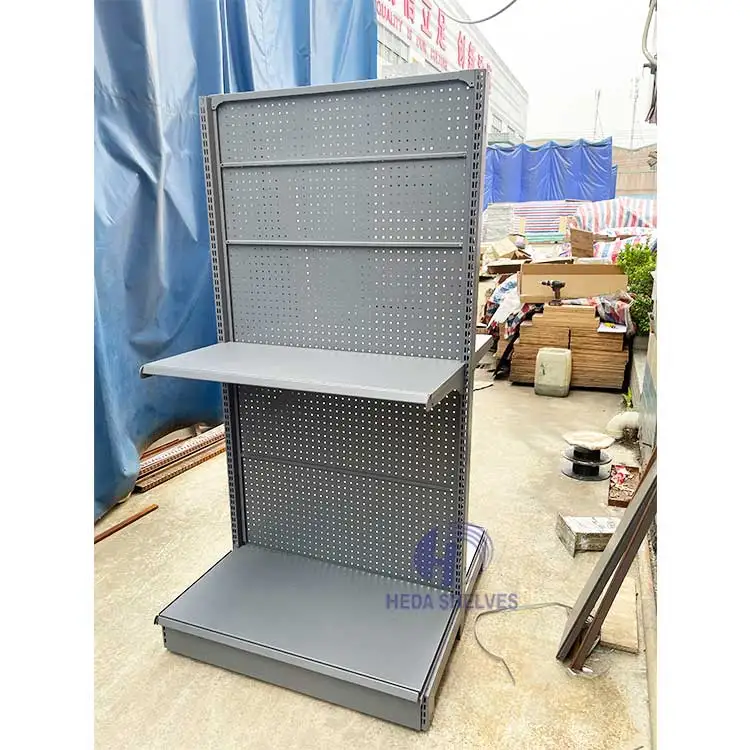 Heda Shelves Guangzhou Manufacturer Supermarket Retail Store Black Gondola Shelving For Shelves For Retail Store Double-Sided