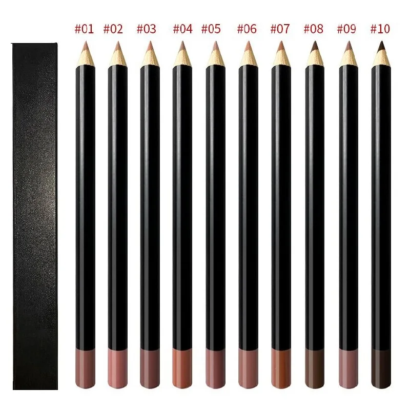 20 Color Matte Lipliner Nude Vegan Easy To Color Waterproof Private Logo Lip Liner Pencil