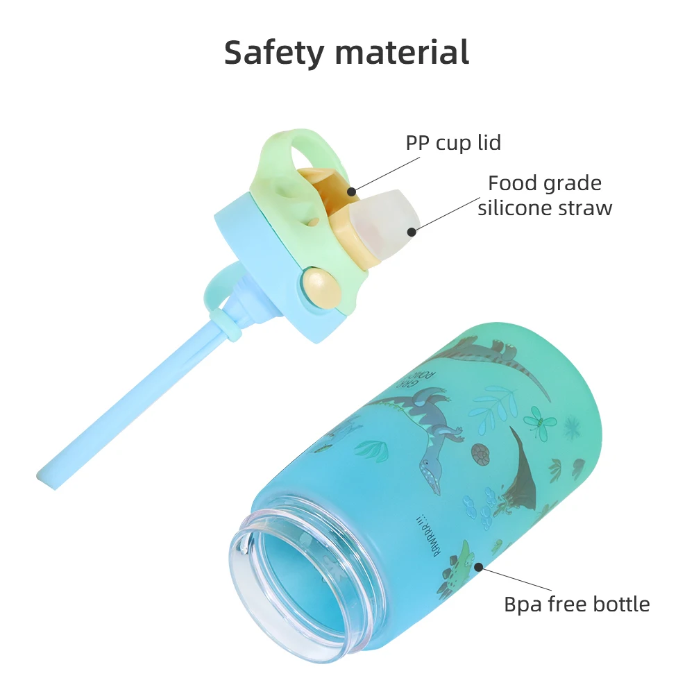 Eco-Friendly Kids Water Bottle Plastic Anti-Corrosion Coated Botella De Agua De Plastico for Back to School