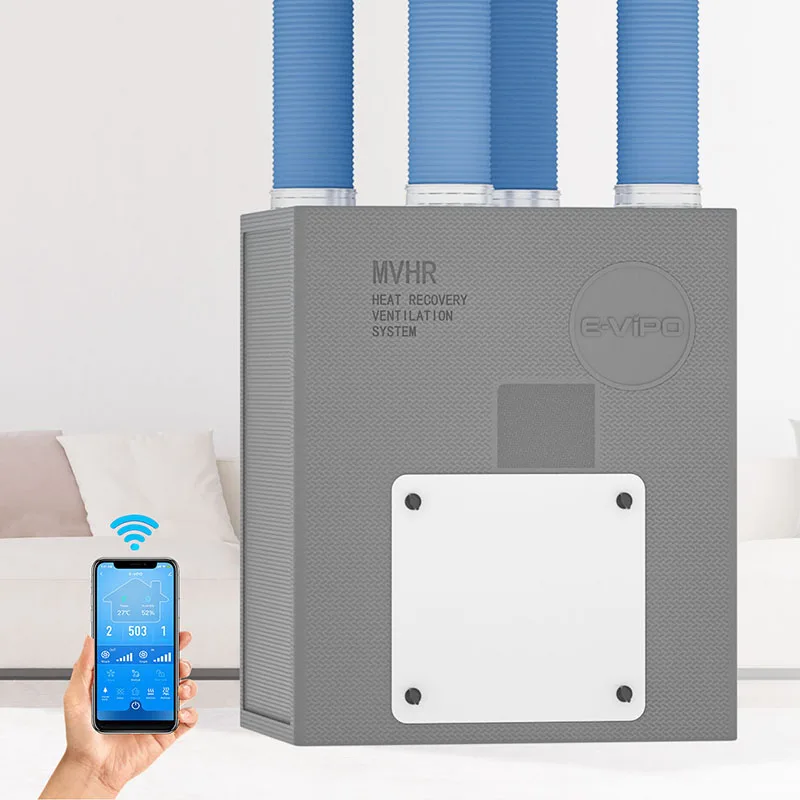 E-VIPO Vertical ERV Ventilation HVAC Fresh Air Heat Recovery Air Exchanger Recuperator Ventilation Wall Heat Recovery System