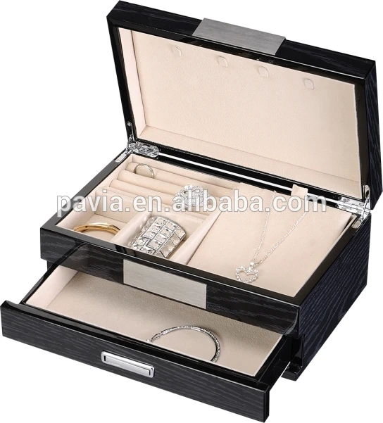 Wholesale wooden Jewelry gift Box Customized log jewelry packaging boxes Luxury  jewelry Box