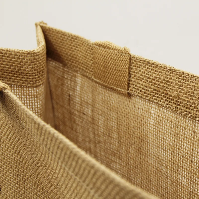 Wholesale Plain Shopper Bag Custom Printed Large Natural Eco Friendly Burlap Jute Shopping Tote Beach Bag With Logos