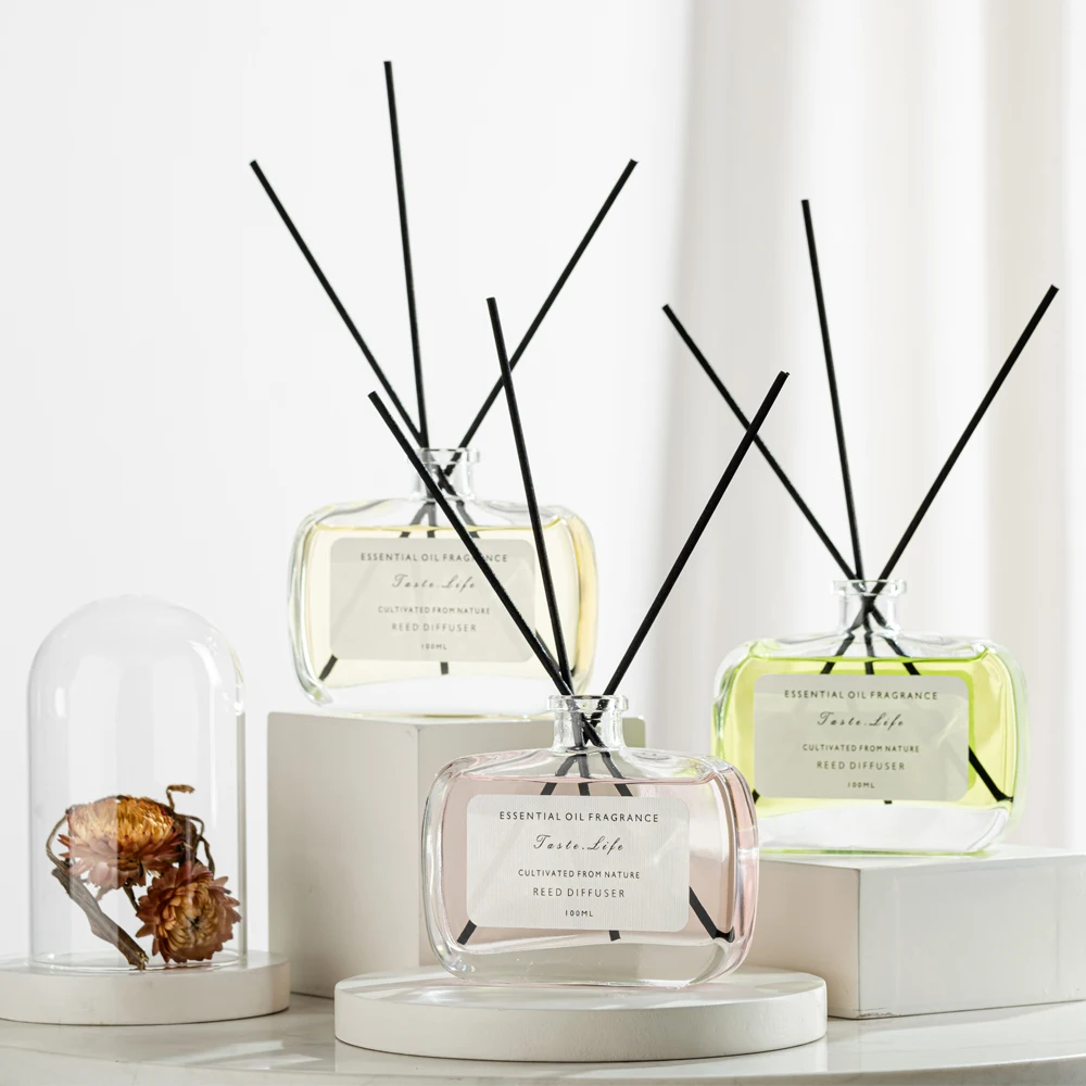 Office Home Room Scents Diffuser Glass Bottle Aromatic Essential Oil Scent Stick 100ml aroma Reed Diffuser