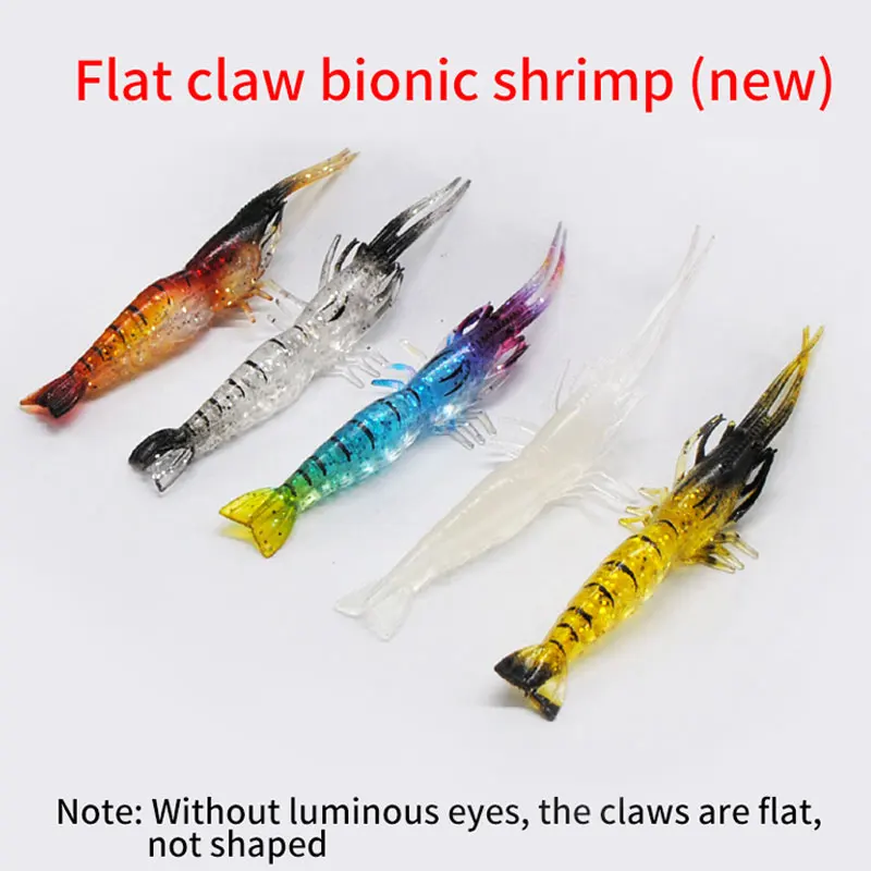 GASTORNI 9cm 3.8g Sea Fishing New Saltwater Shrimp Lure Fishing Lures Shrimp Jelly Blue