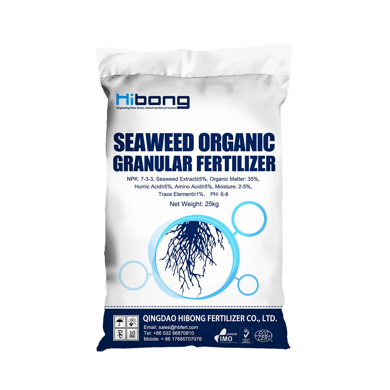Seaweed 7-3-3 Npk Water Soluble Granule Fertilizer For Vegetables