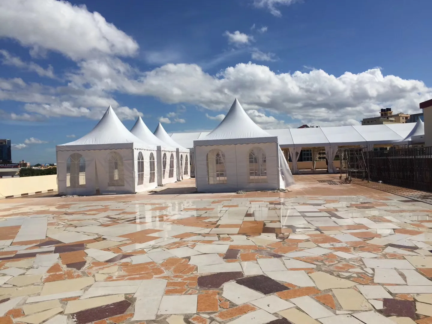 High Quality Outdoor White Canvas Gazebo Pagoda Tent For Wedding Party Aluminum alloy frame