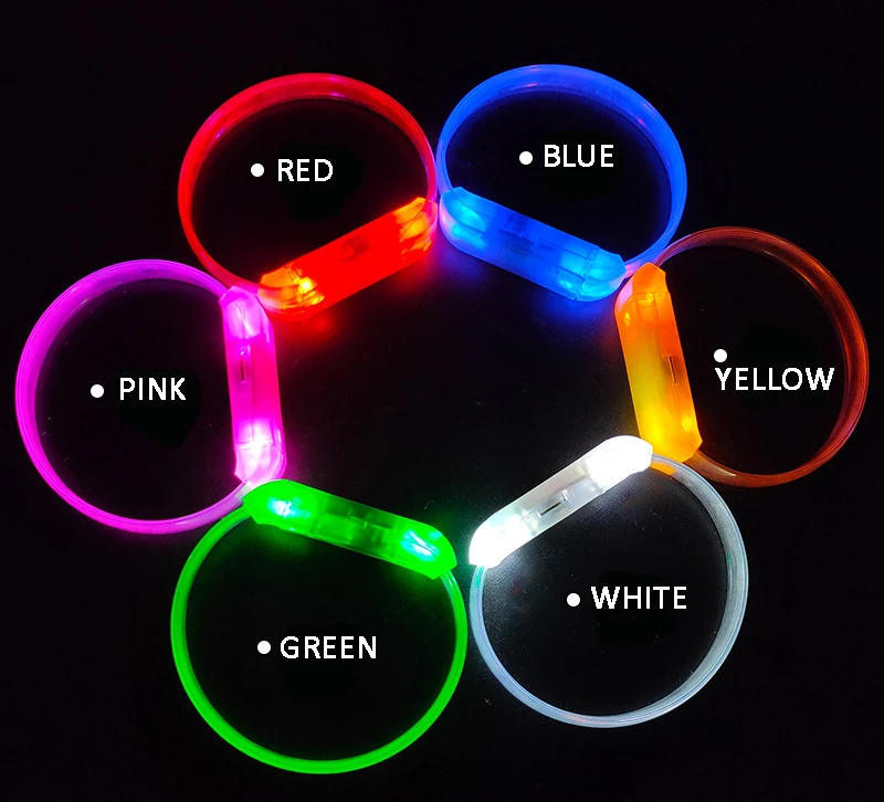 Popular Cheap Price TPU LED Flashing Bracelet Activated By Sound Custom Logo Blue LED Light Up Bracelets For Party