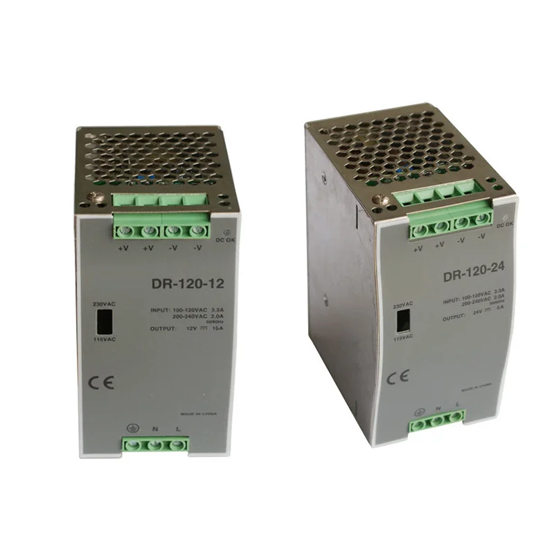 DR-120 120W 12V 10A 24V 5A single output din rail switching power supply LED Driver