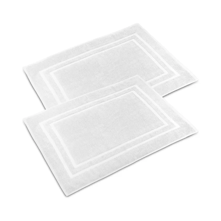 Wholesale 100% cotton Jacquard White Bath Mat Absorbent, Quick Dry, Shower Room